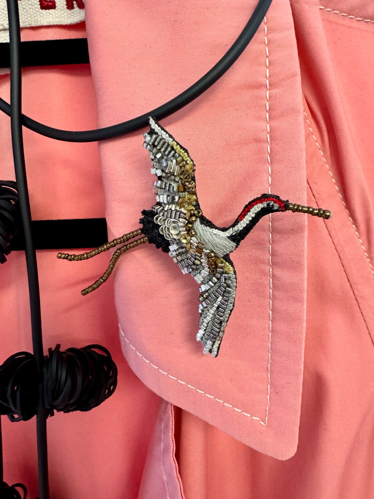 Flying Crane Brooch