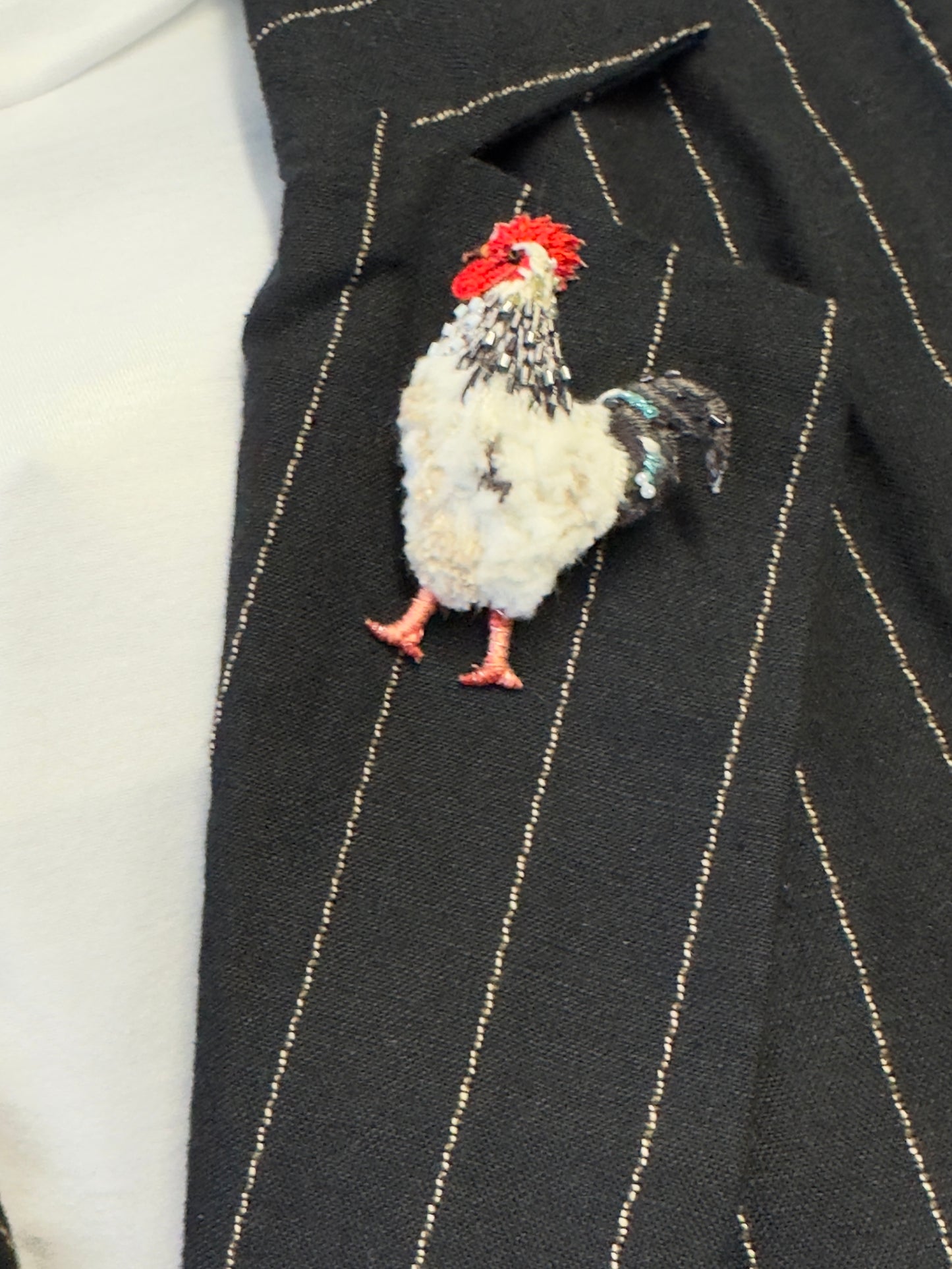 Light Sussex Chicken Brooch