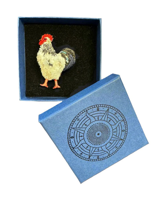Light Sussex Chicken Brooch