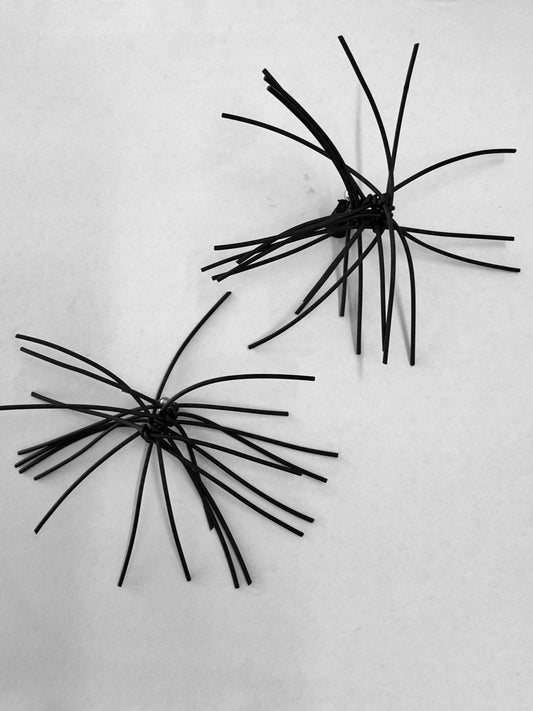 Spiderbite Black Earrings