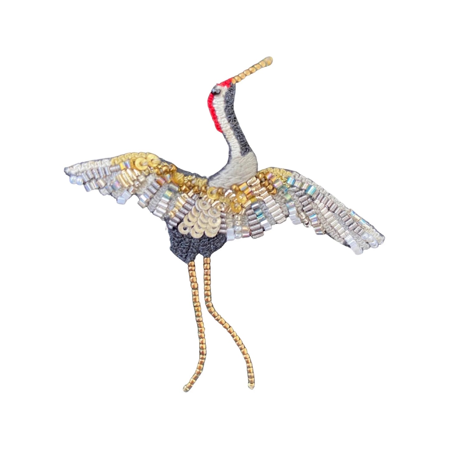 Flying Crane Brooch