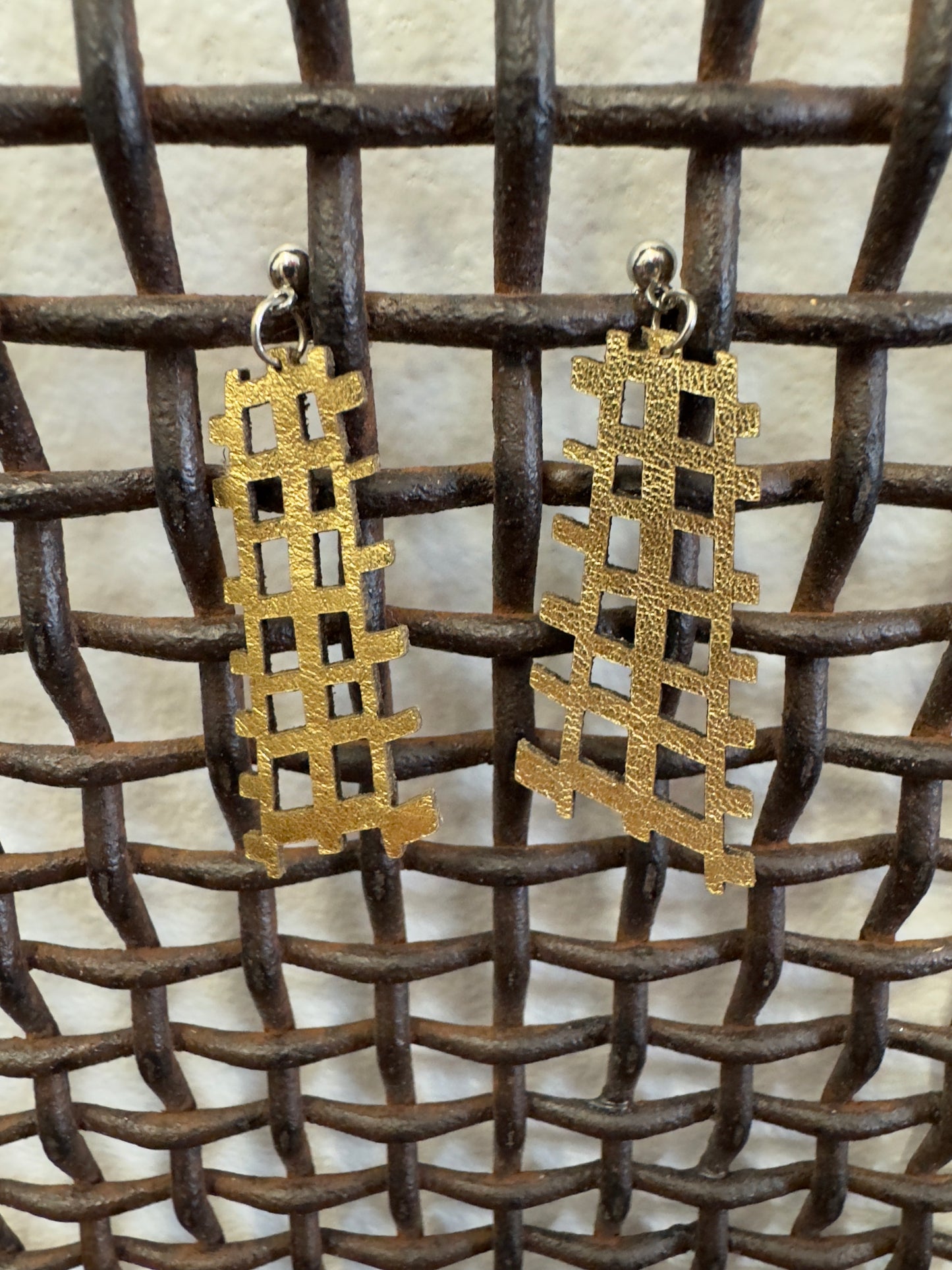 Gold Mesh Earrings