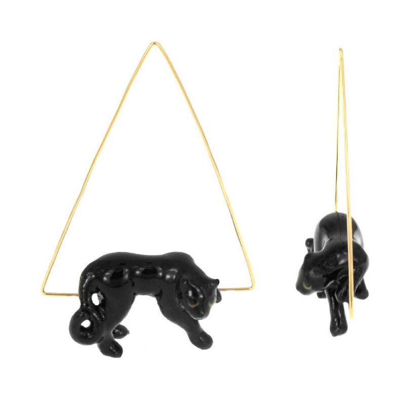 Panther lying Earrings